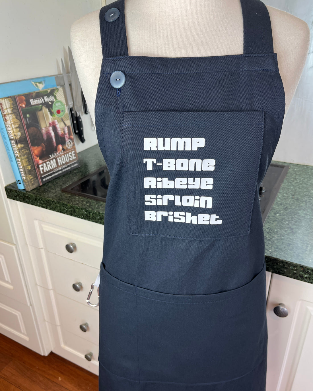 Help Dad Keep His BBQ Tongs Handy with this Special Apron - It's the Perfect Father's Day Gift for a Meat Loving Dad