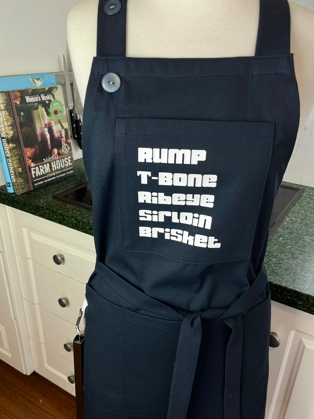 Help Dad Keep His BBQ Tongs Handy with this Special Apron - It's the Perfect Father's Day Gift for a Meat Loving Dad