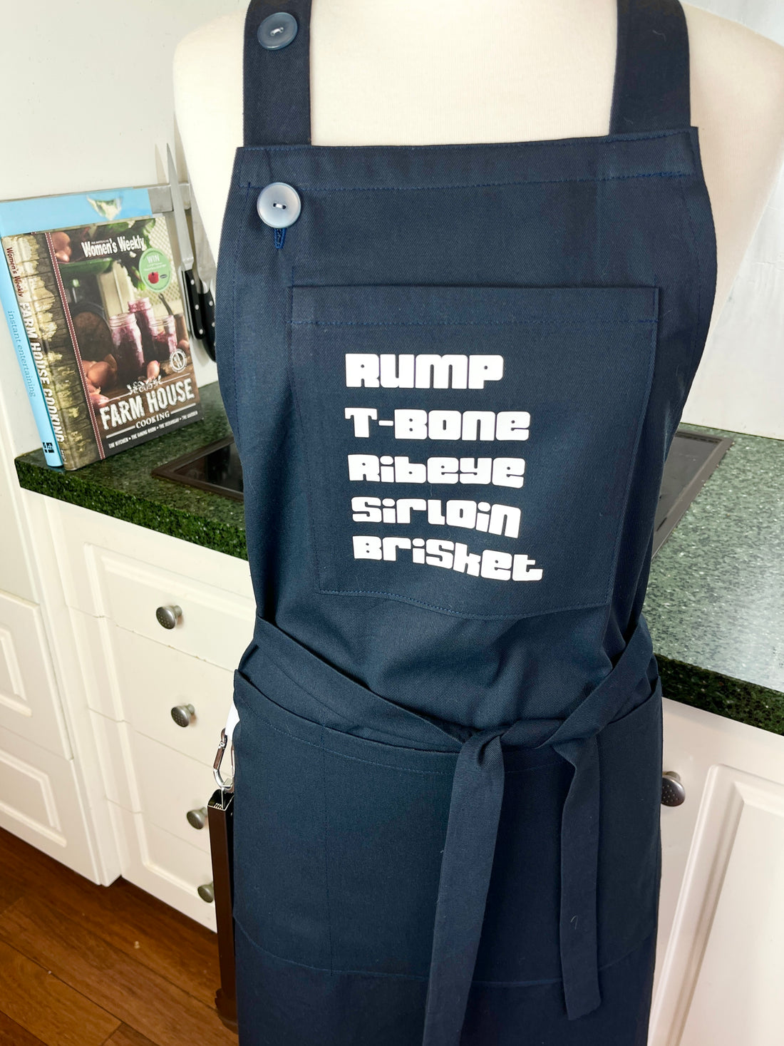 Help Dad Keep His BBQ Tongs Handy with this Special Apron - It's the Perfect Father's Day Gift for a Meat Loving Dad