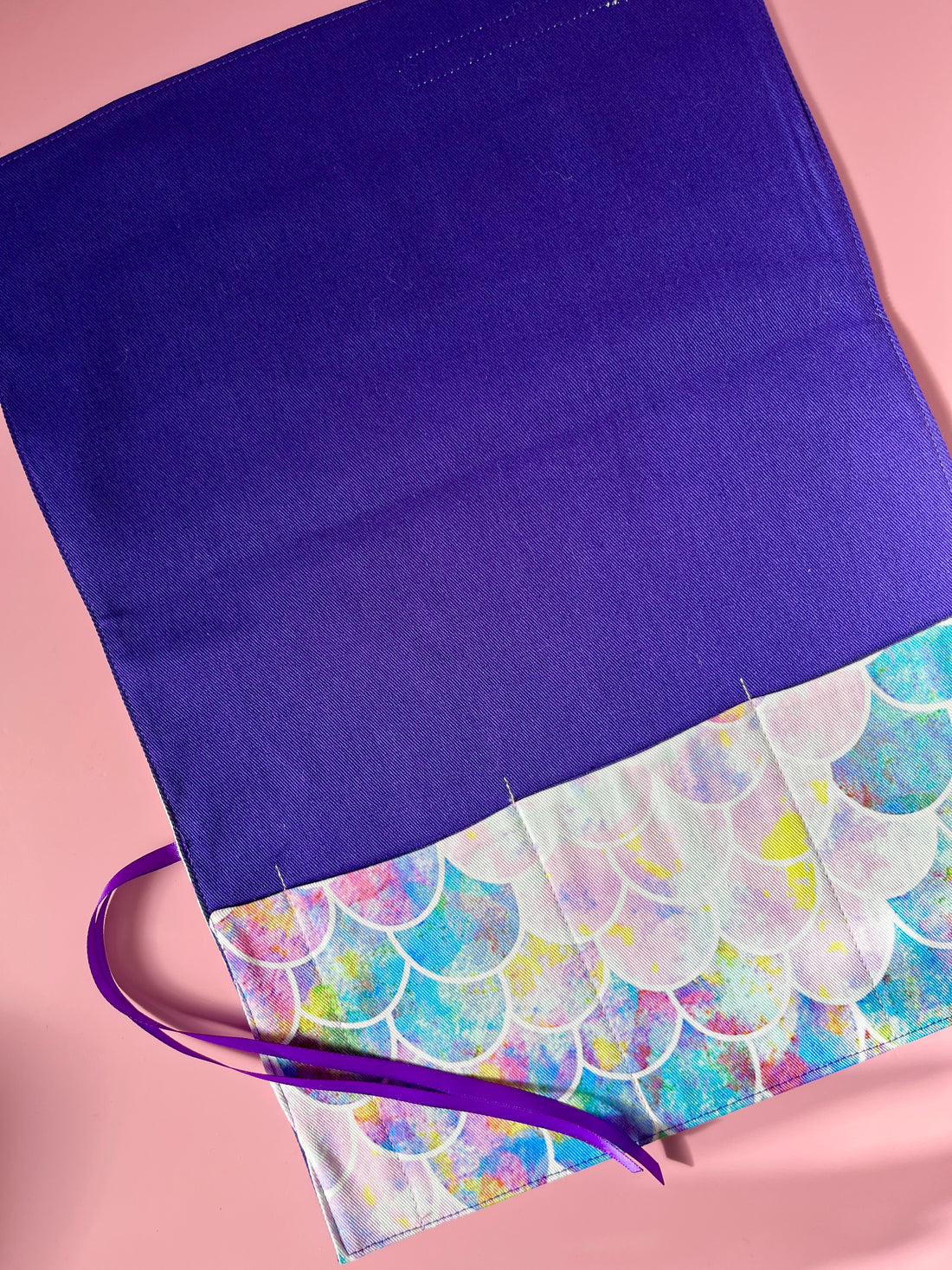 A Gorgeous Mermaid Print Roll - Perfect for Cutlery, Brushes, Pencils or Craft Supplies