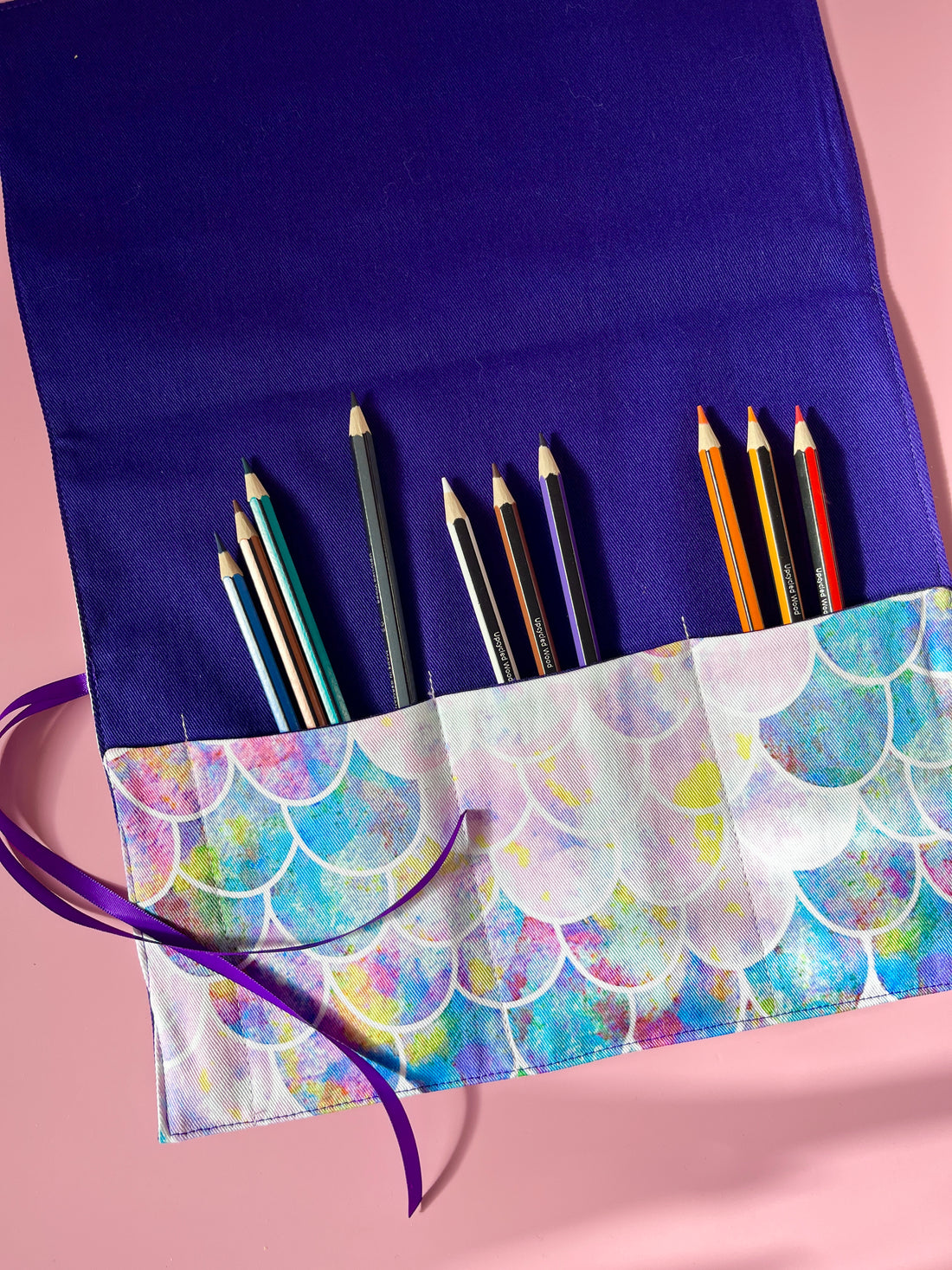 A Gorgeous Mermaid Print Roll - Perfect for Cutlery, Brushes, Pencils or Craft Supplies