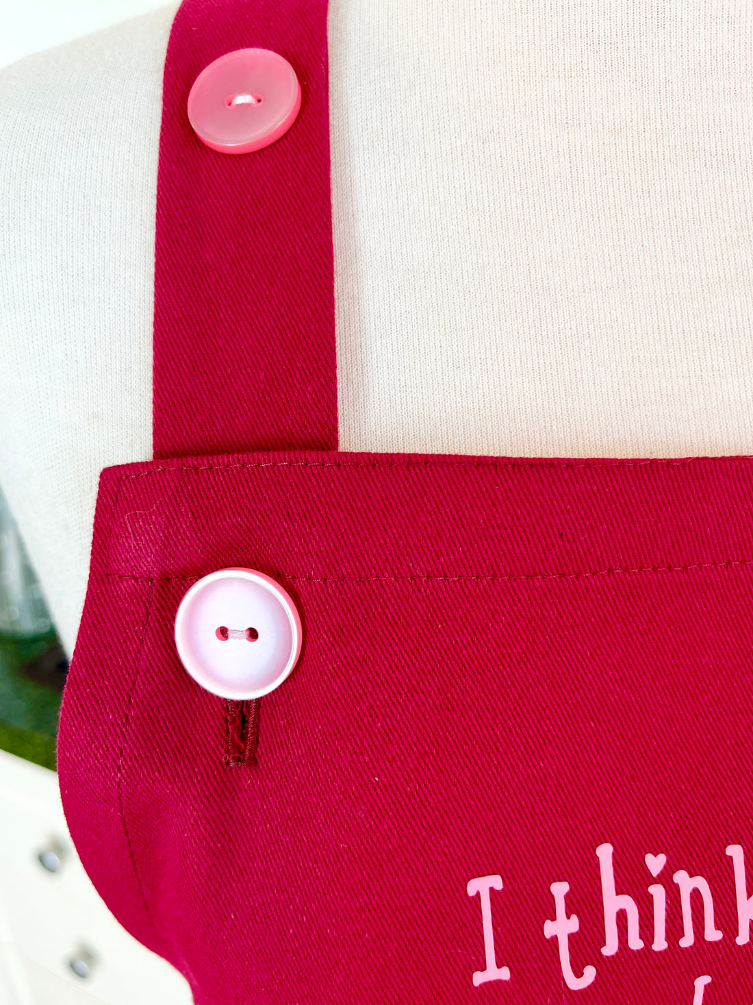A Beautiful Dark Pink Apron with a Taylor Swift Twist