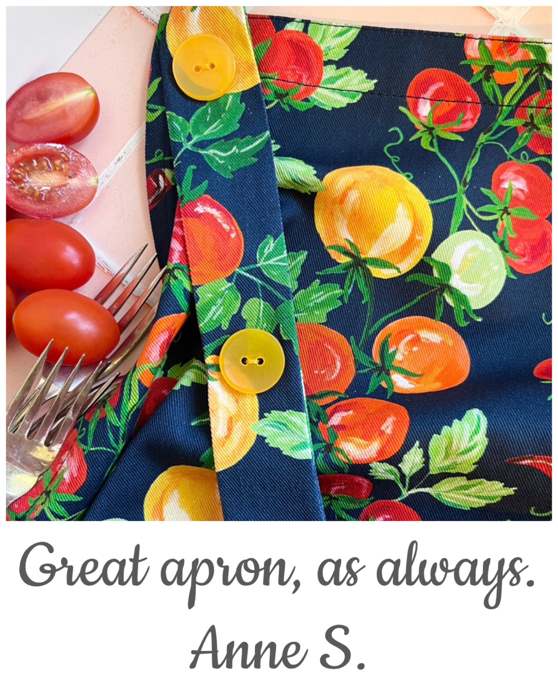 Fabulous Foodie Apron Covered in Colourful Tomatoes