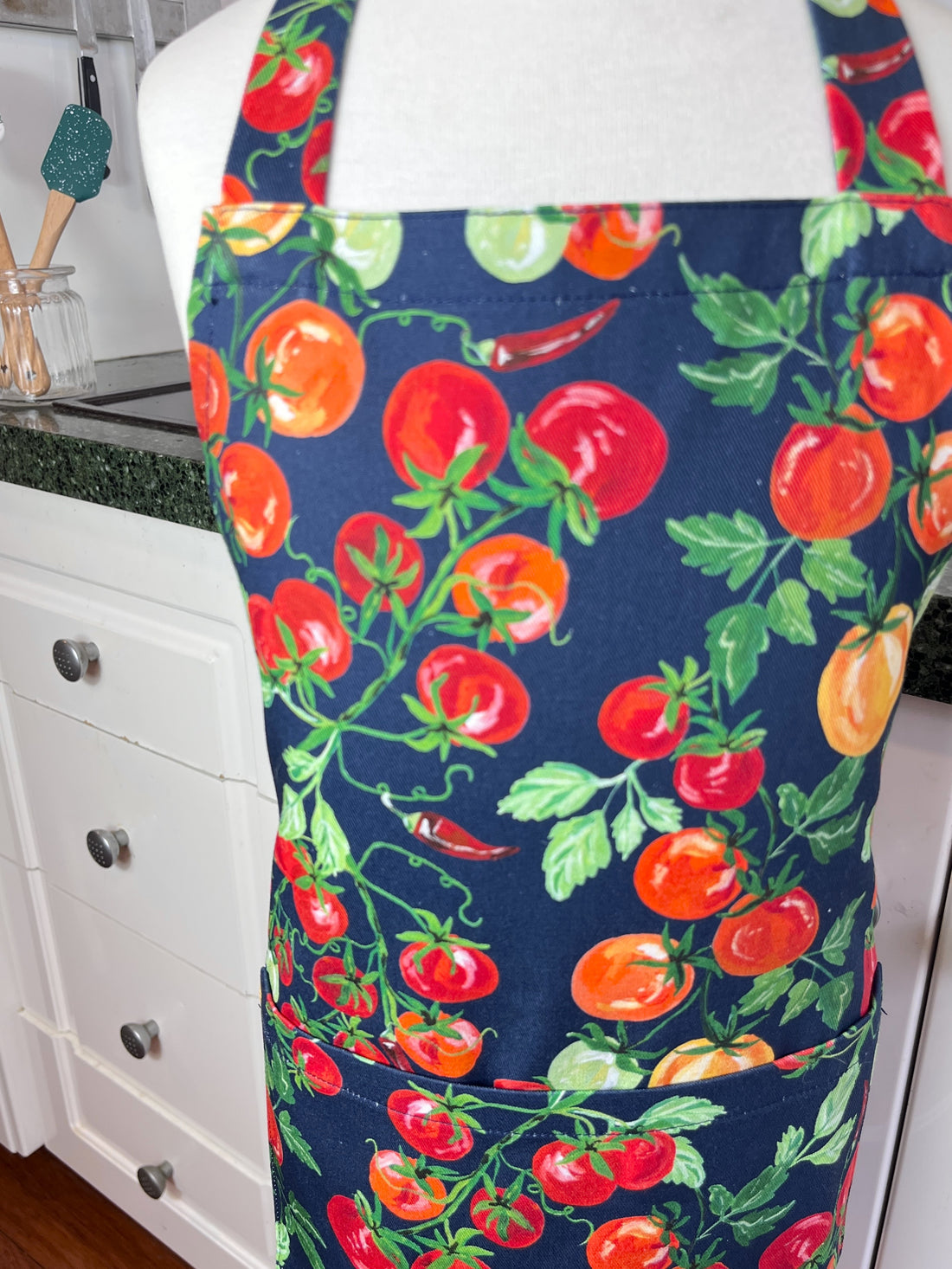 Tomatoes Cover this Adorable School Aged Child's Apron