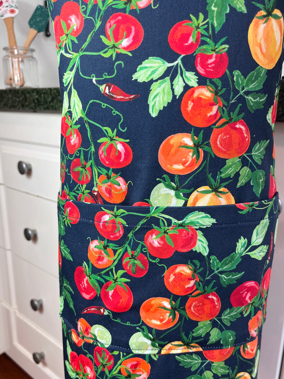 Tomatoes Cover this Adorable School Aged Child's Apron