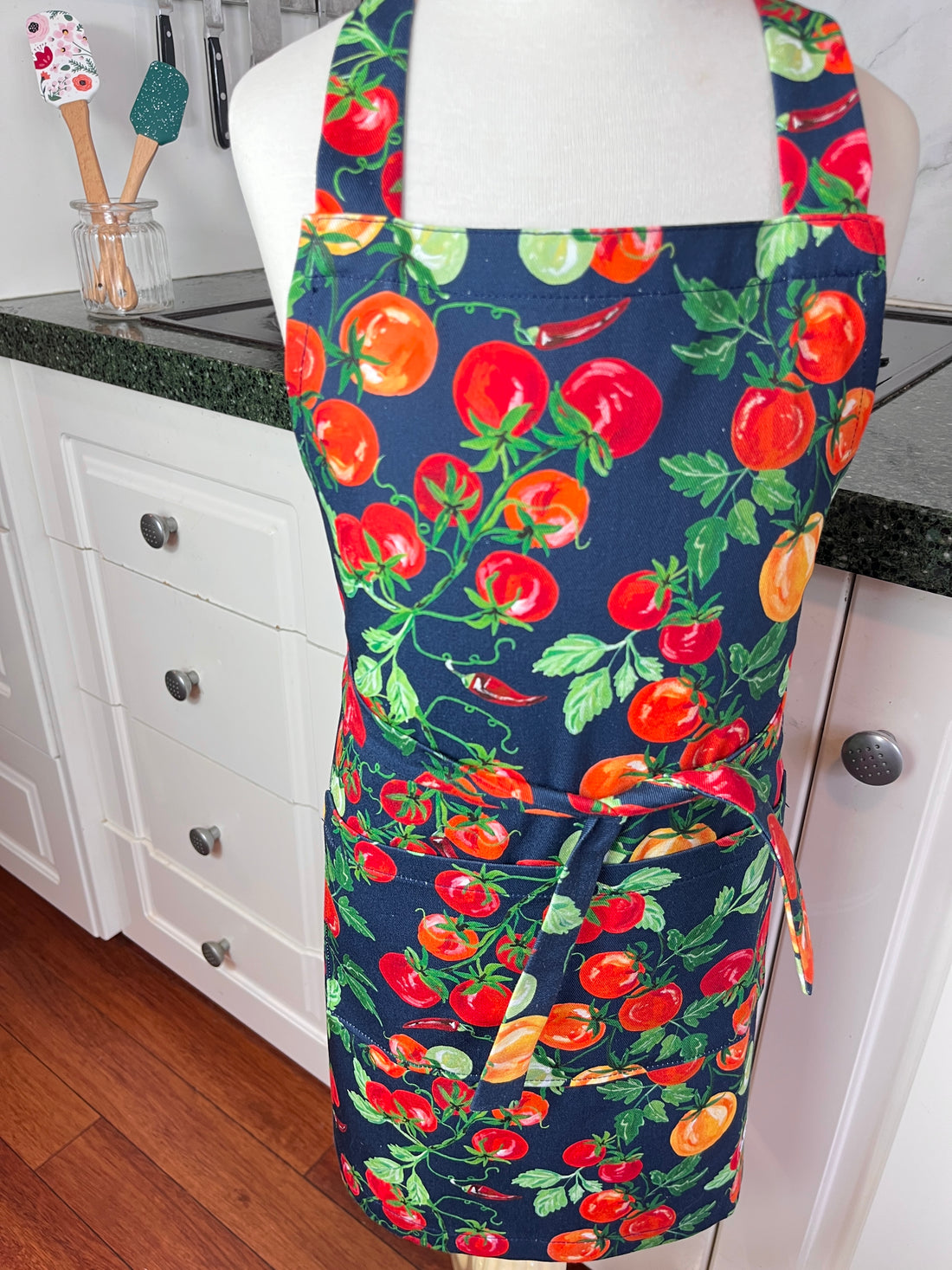 Tomatoes Cover this Adorable School Aged Child's Apron