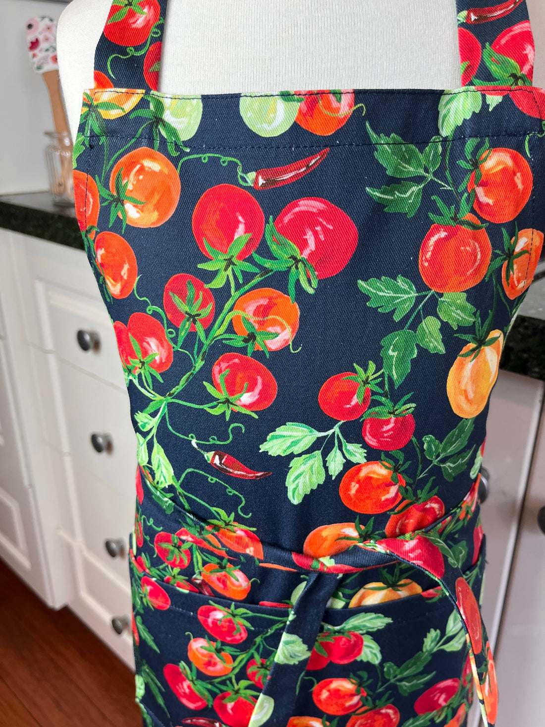 Tomatoes Cover this Adorable School Aged Child's Apron