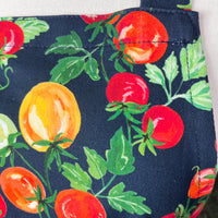 A Bold, Blue, Tomato Covered Apron - Ideal for Any Teen on Petite Adult Foodie