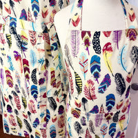 This Adult Sized Apron has a Fabulous Feather Pattern