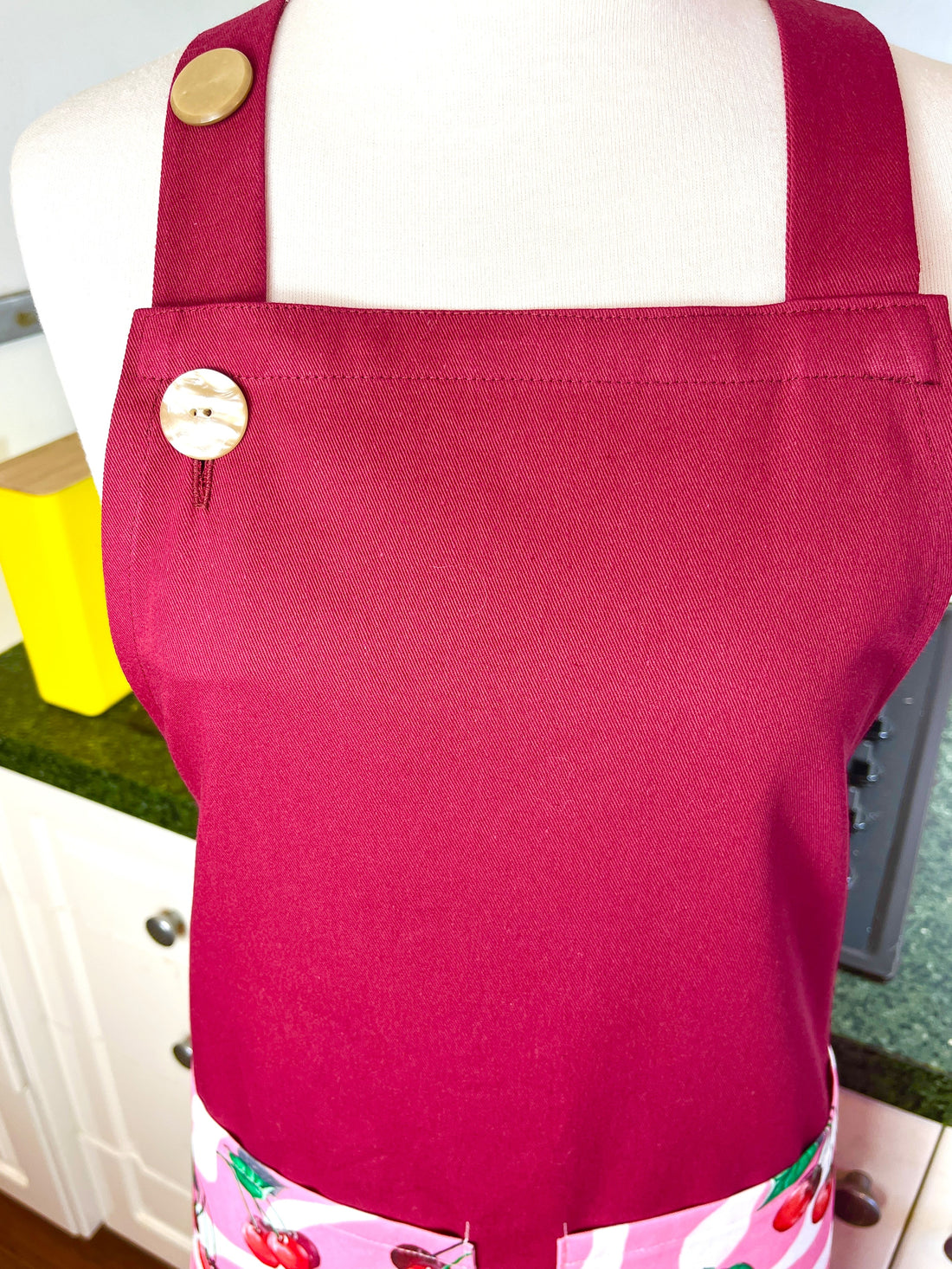 Cheery Cherry Pockets Bring Out the Fun Nature of This Bold Apron