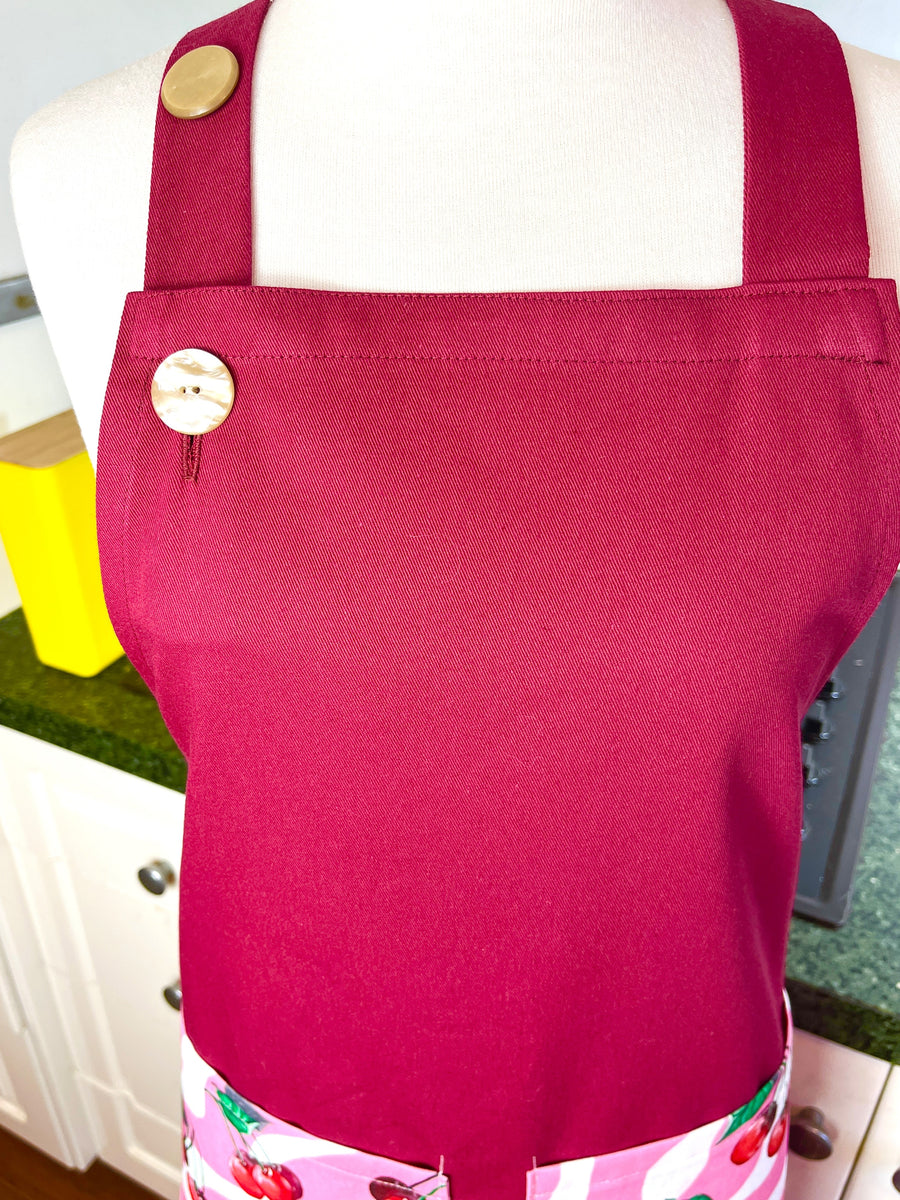 Cheery Cherry Pockets Bring Out the Fun Nature of This Bold Apron