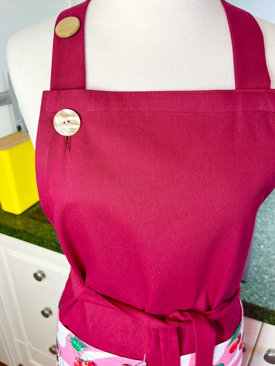 Cheery Cherry Pockets Bring Out the Fun Nature of This Bold Apron