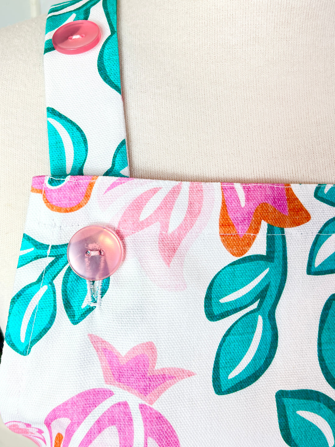 Teal and Pink Swirls Make this Adult Sized Apron an absolute Beauty