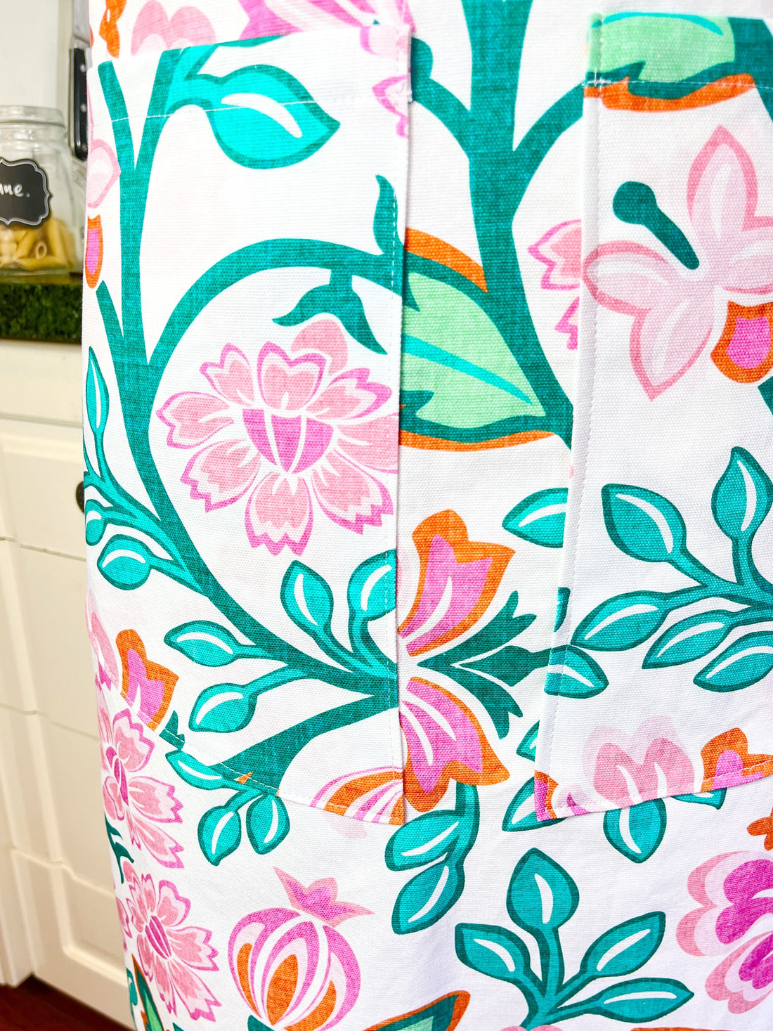 Teal and Pink Swirls Make this Adult Sized Apron an absolute Beauty