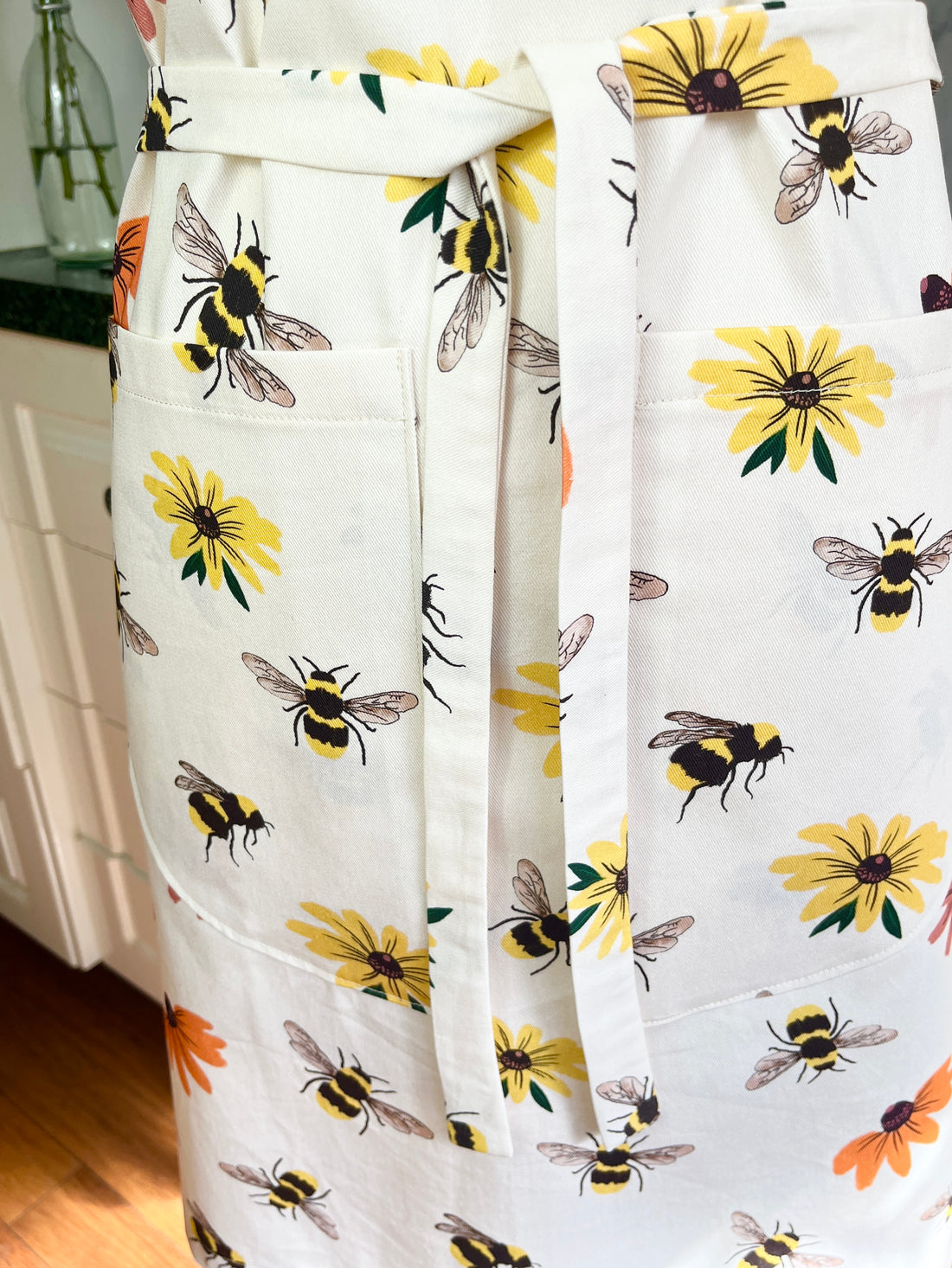 Big Bees and Flowers Make this Apron Especially Beautiful
