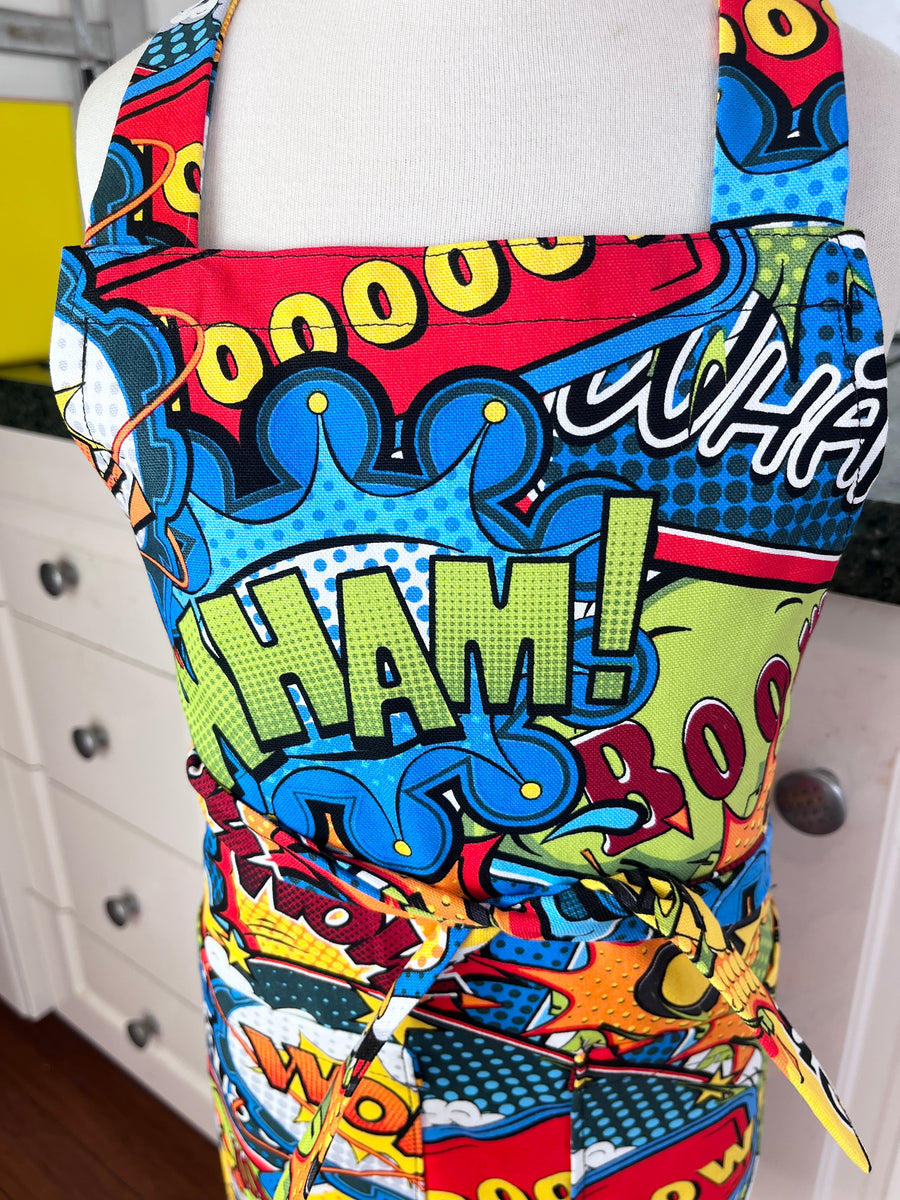 A Comic Book Apron for Your Favourite School-Aged Child