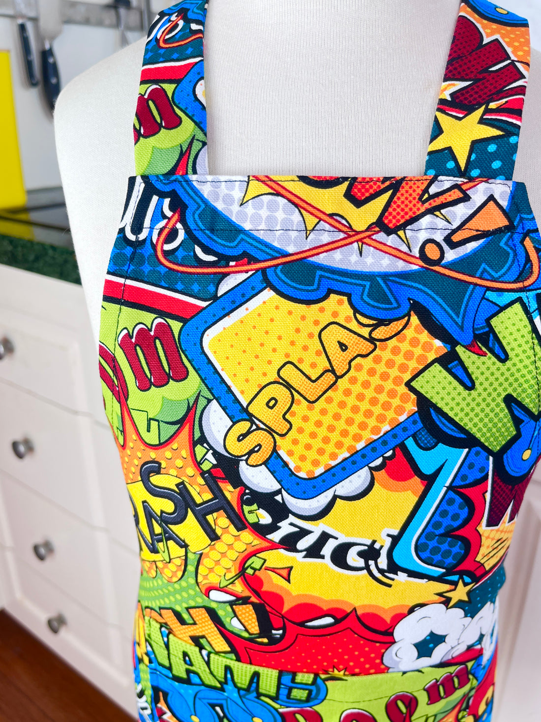 Comic Book Patterned Toddler's Apron