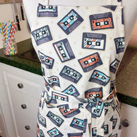 Cool Cassettes Make This a Funky Retro Teen or Petite Adult Apron