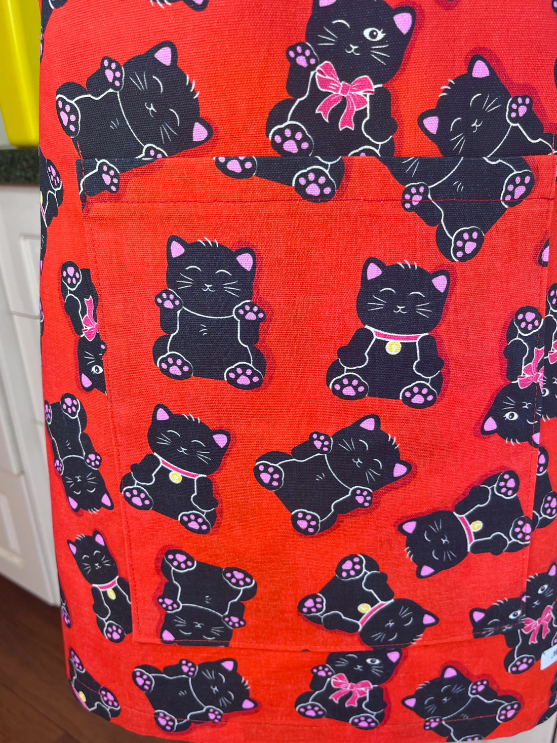 This Bold Red Cat Apron is Perfect for Your Favourite Petite Adult or Teen Cook