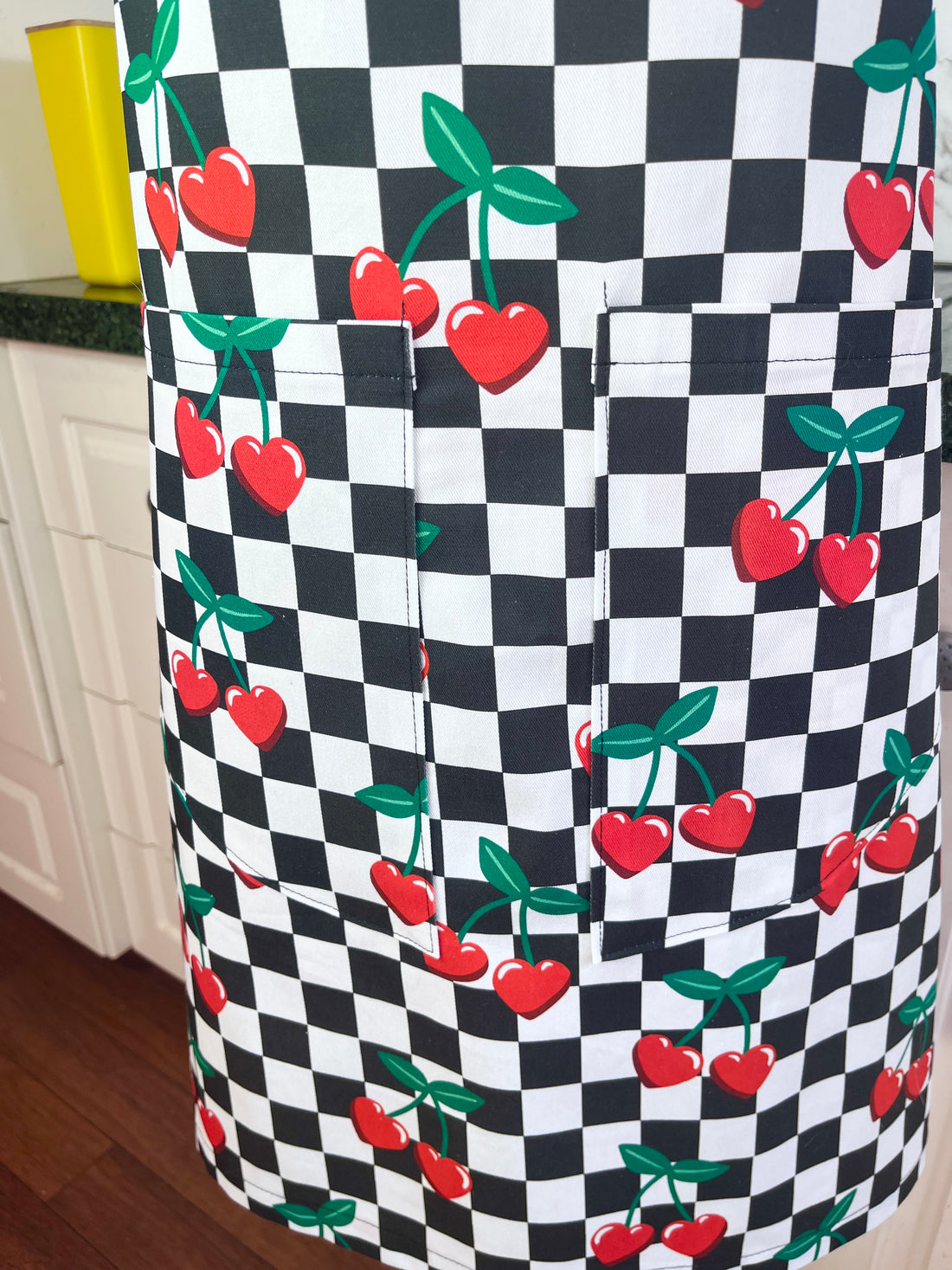 This Heart Shaped Cherry Print Apron Is All Retro