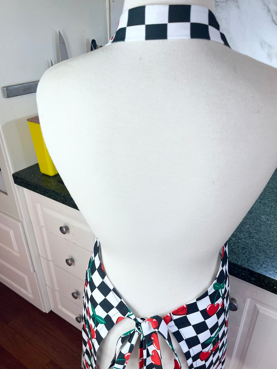 This Heart Shaped Cherry Print Apron Is All Retro