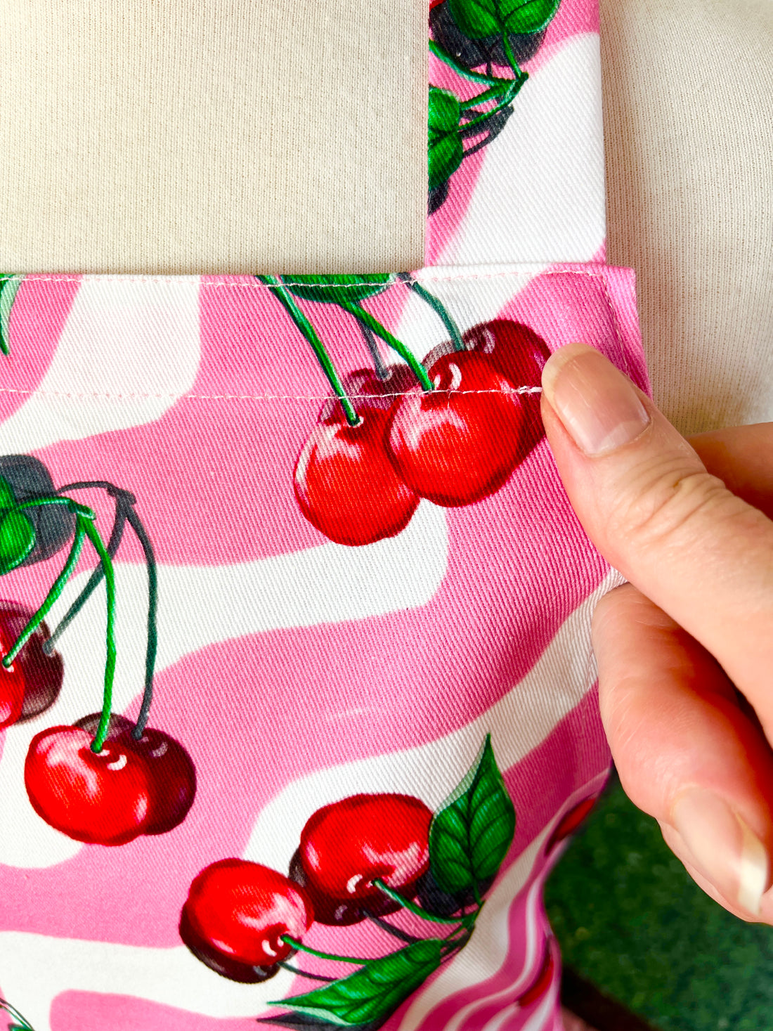 Retro Cherry Apron Perfect for Any Funky Foodie