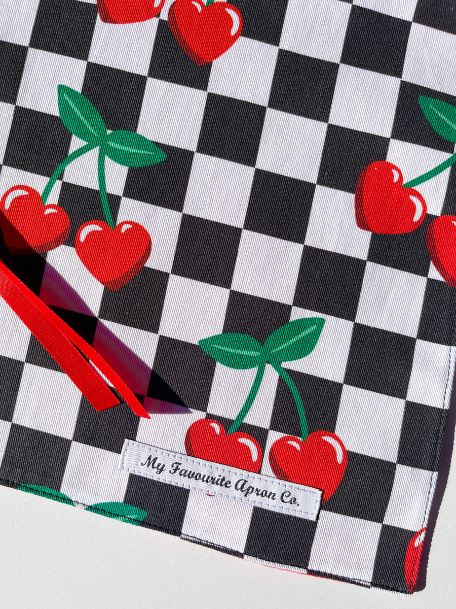 Cherry Cutlery, Make-Up or Craft Roll - Perfect for Camping, Shopping, Travelling
