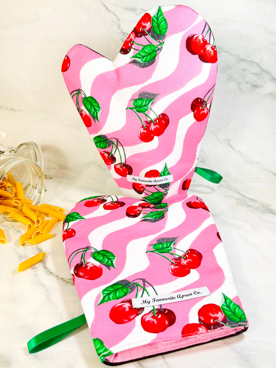 Retro Cherry Apron Perfect for Any Funky Foodie