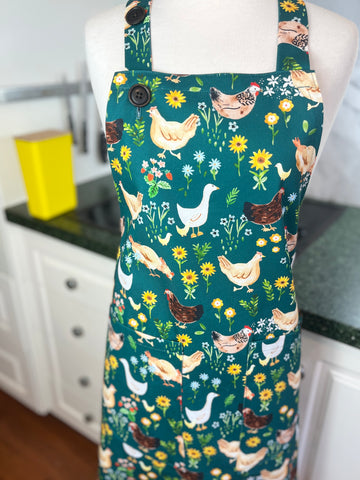 Chickens Cover this Beautiful, Country Style Apron