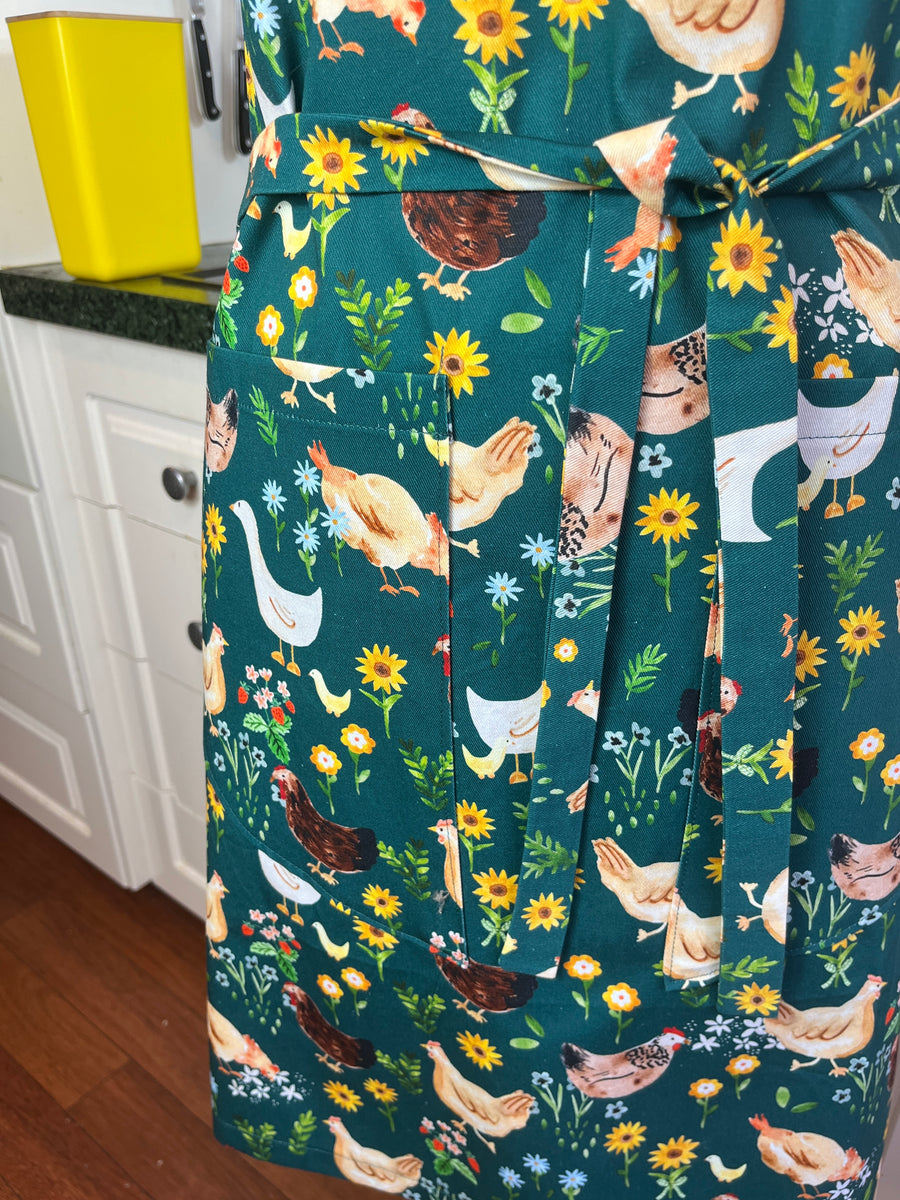 Chickens Cover this Beautiful, Country Style Apron