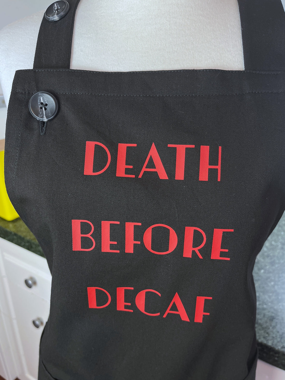 Caffeine Lovers' Apron - Death Before Decaf