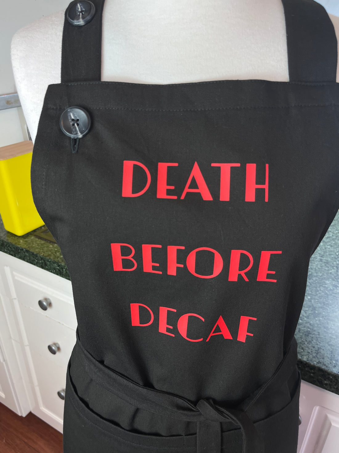Caffeine Lovers' Apron - Death Before Decaf