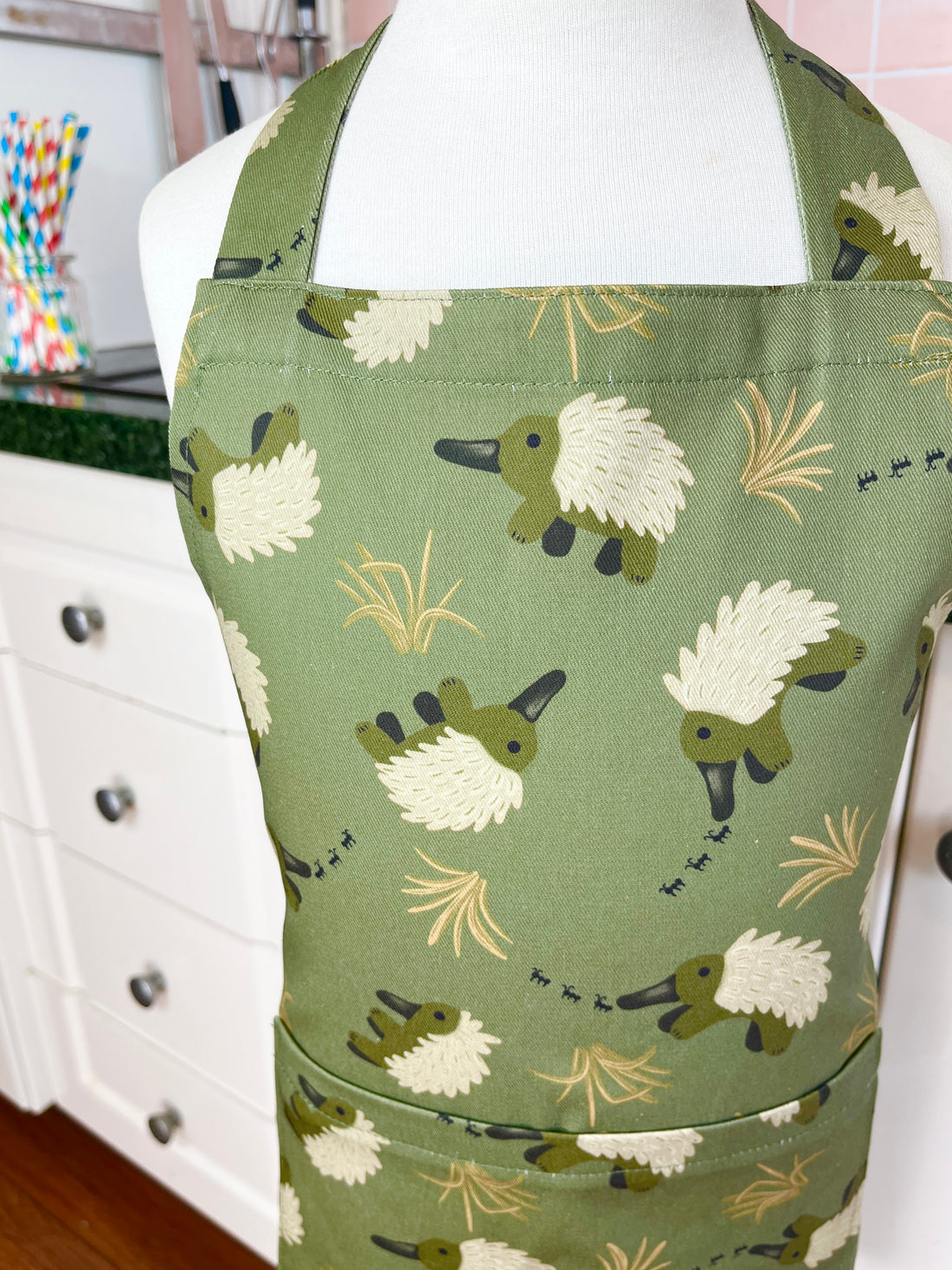 Echidnas Munching on Ants Cover this Cute School Aged Child's Apron