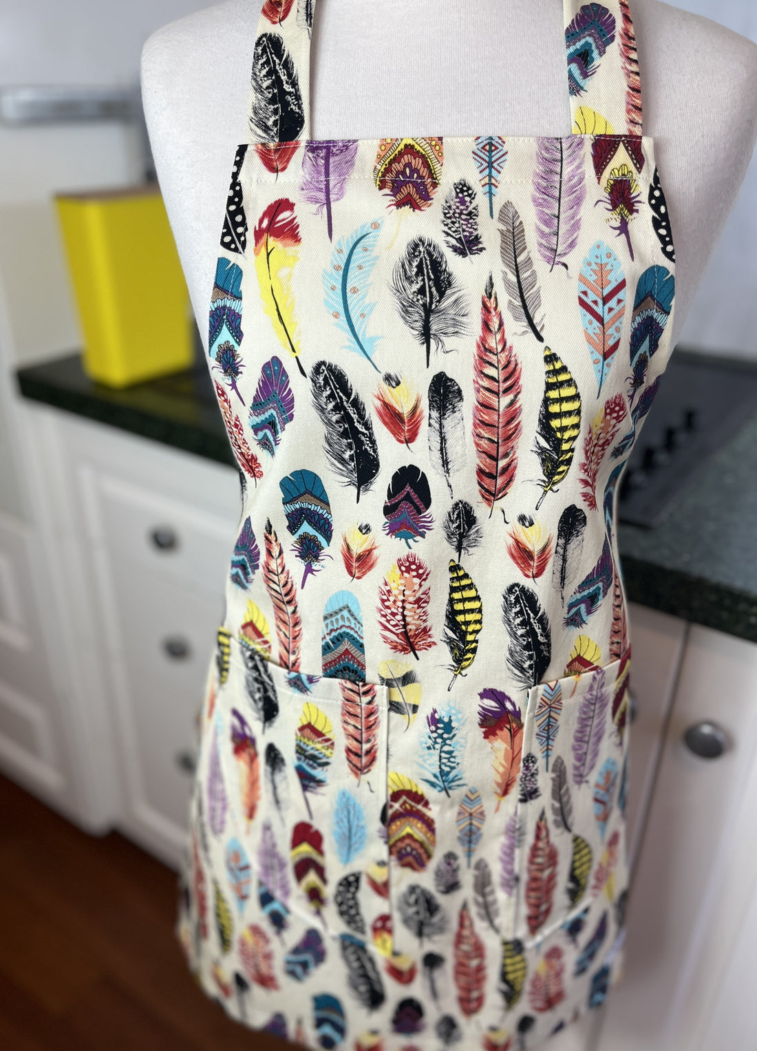 This Fabulously Colourful Feather Apron is Ideal for a Teenager or Petite Adult