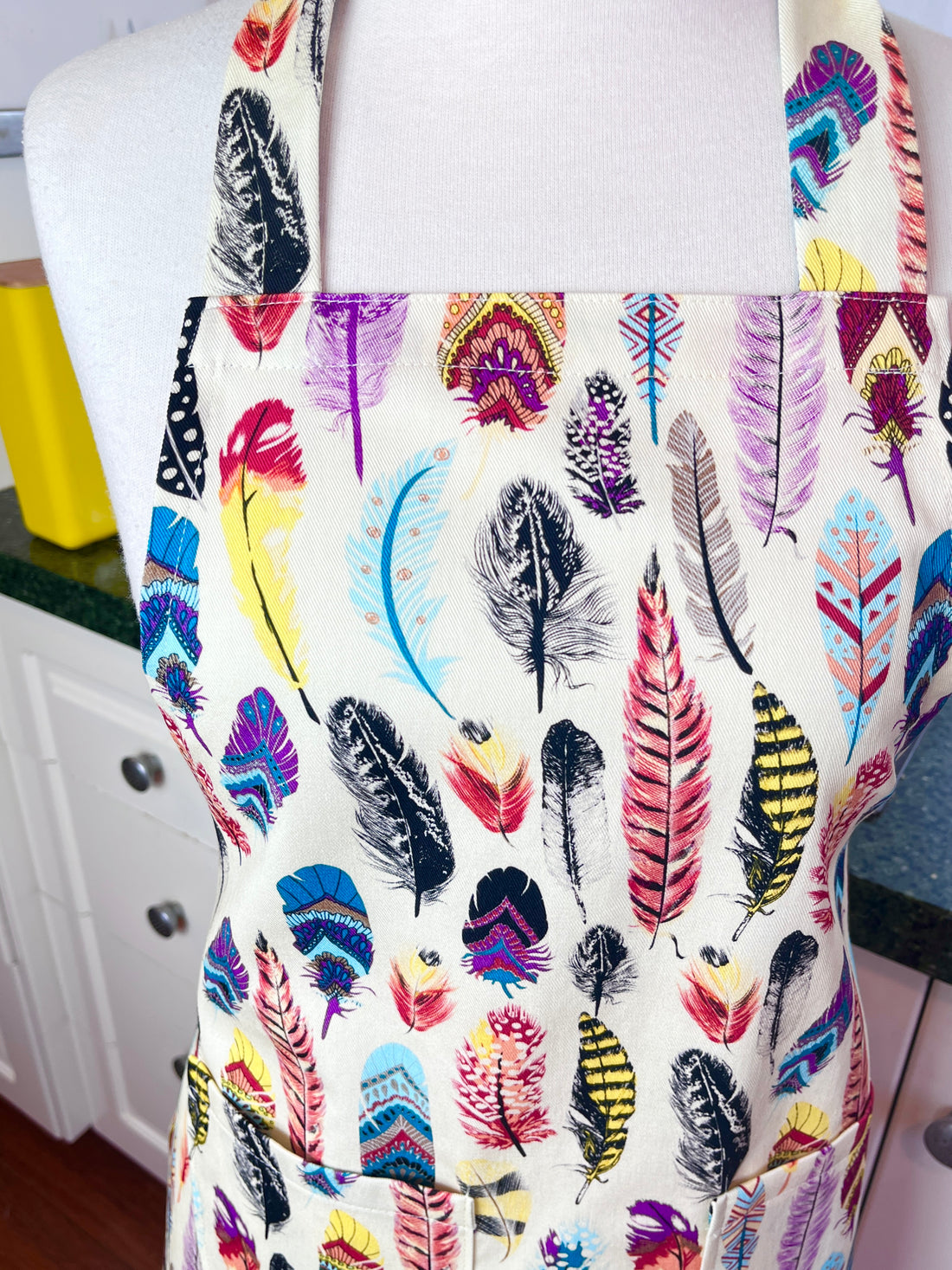 This Fabulously Colourful Feather Apron is Ideal for a Teenager or Petite Adult
