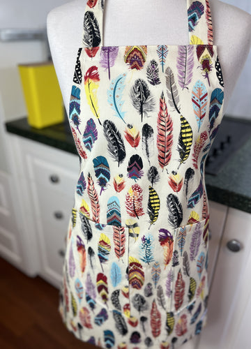 This Fabulously Colourful Feather Apron is Ideal for a Teenager or Petite Adult