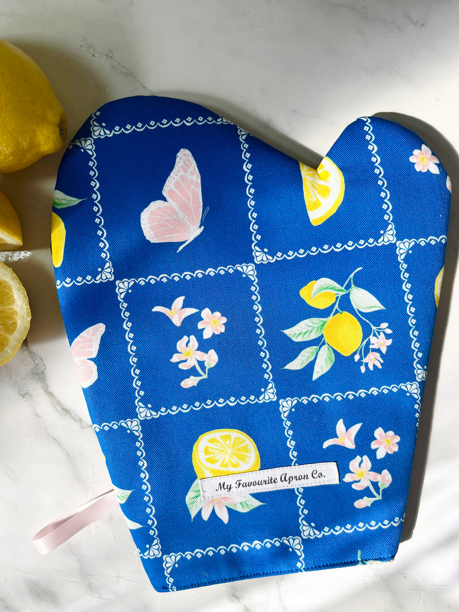 Simply Stunning Lemon and Butterfly Oven Mitt Set