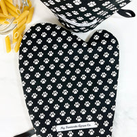 Perfectly Practical Paw Patterned Oven Mitts