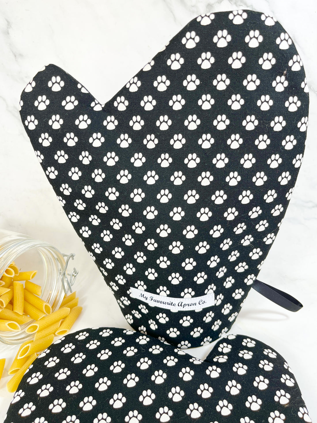 Perfectly Practical Paw Patterned Oven Mitts