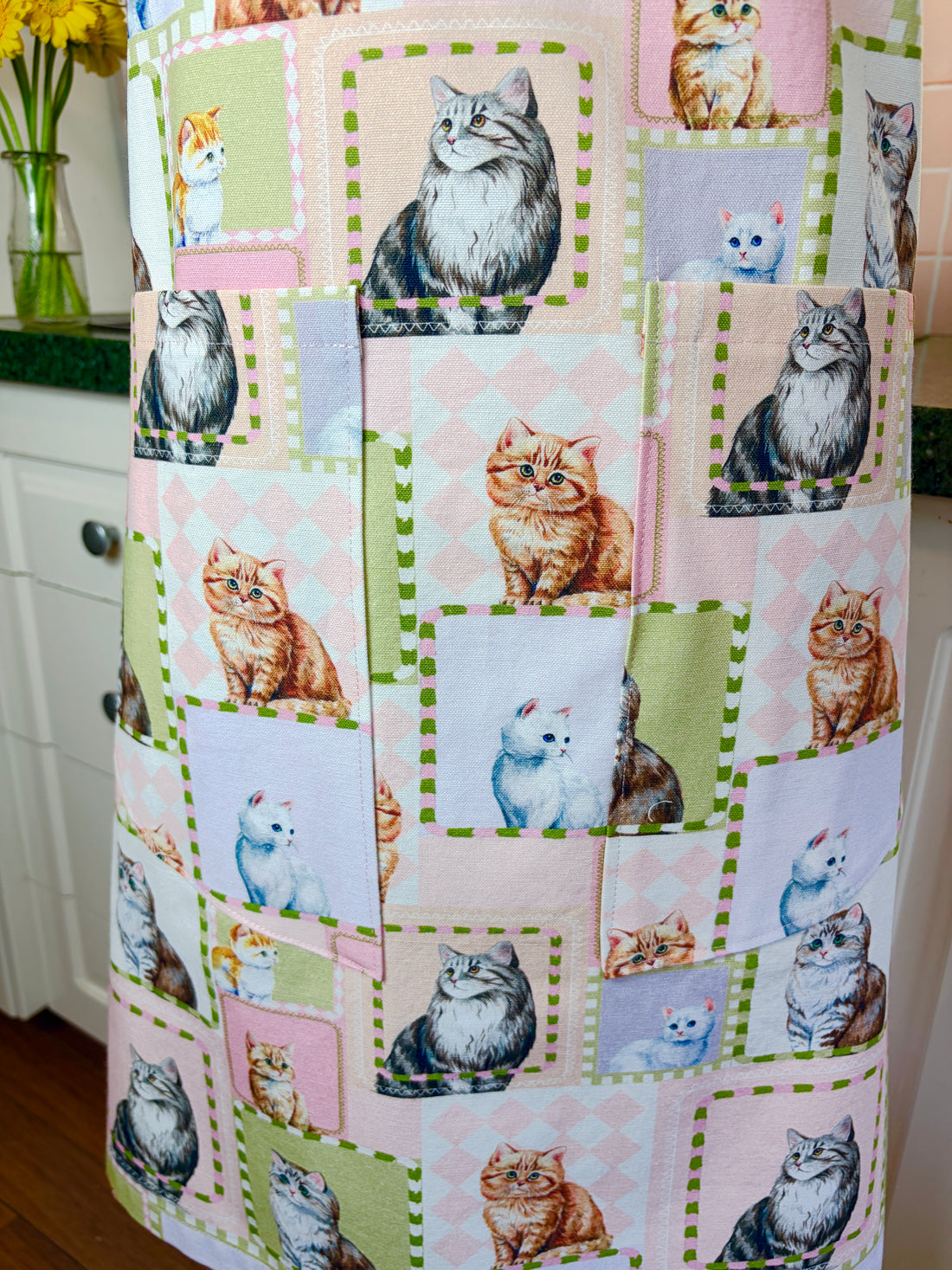 Retro Cats Cover This Beautiful Adult Sized Apron