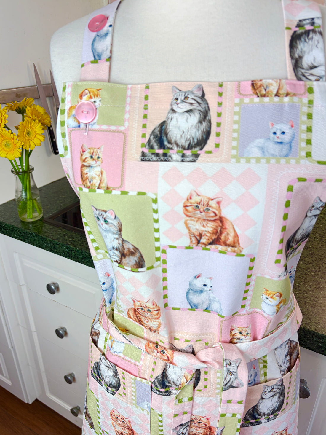 Retro Cats Cover This Beautiful Adult Sized Apron