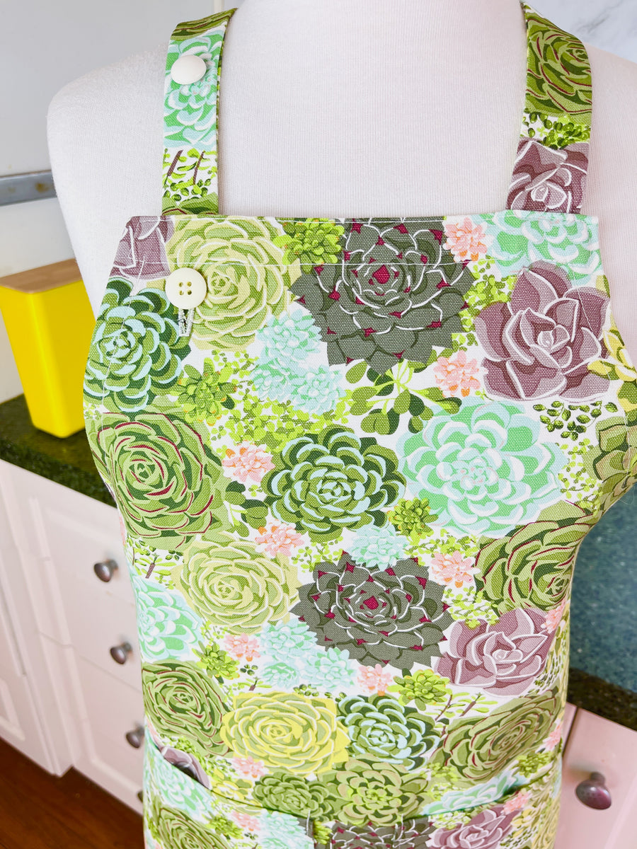 Sensational Succulent Apron for Any Adult