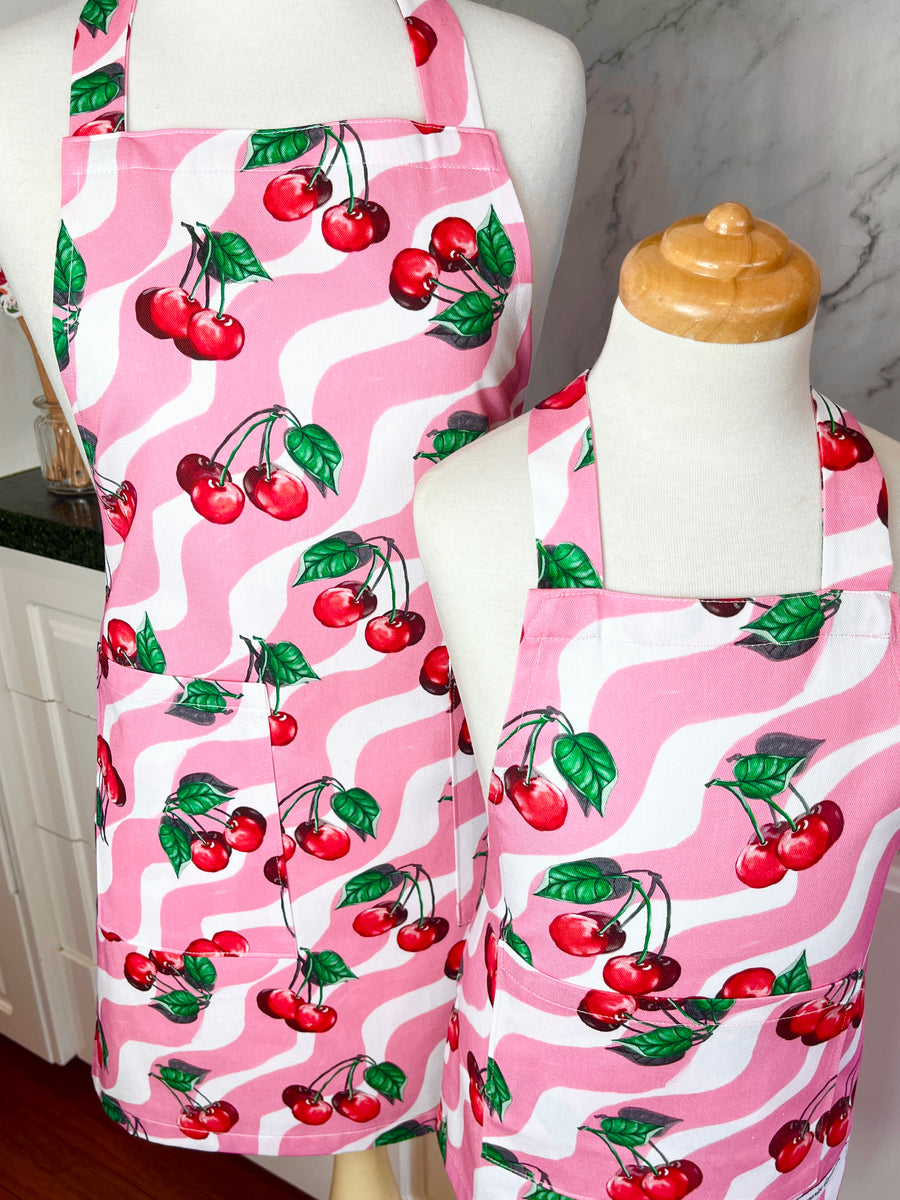 The Sweetest Cherry Apron for Any Adorable Toddler this Christmas