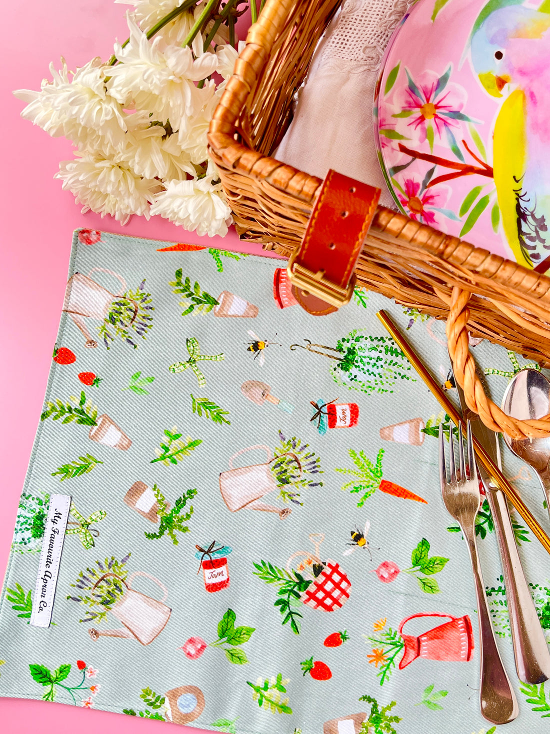 Gorgeous Gardening Patterned Cutlery Roll