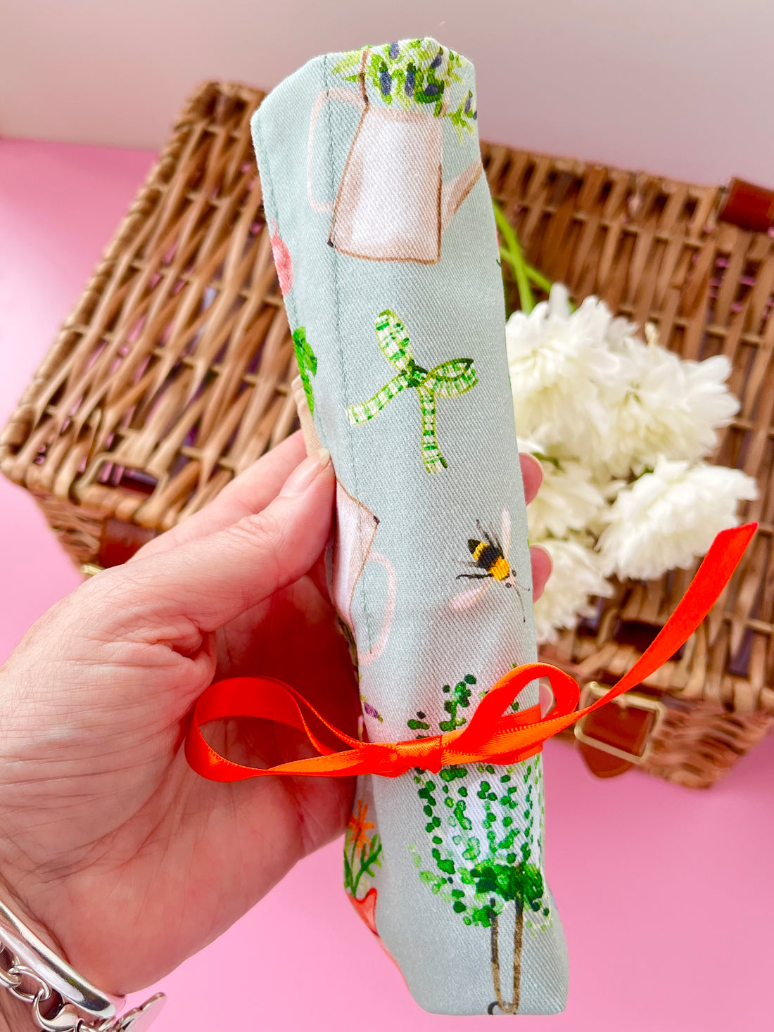 Gorgeous Gardening Patterned Cutlery Roll