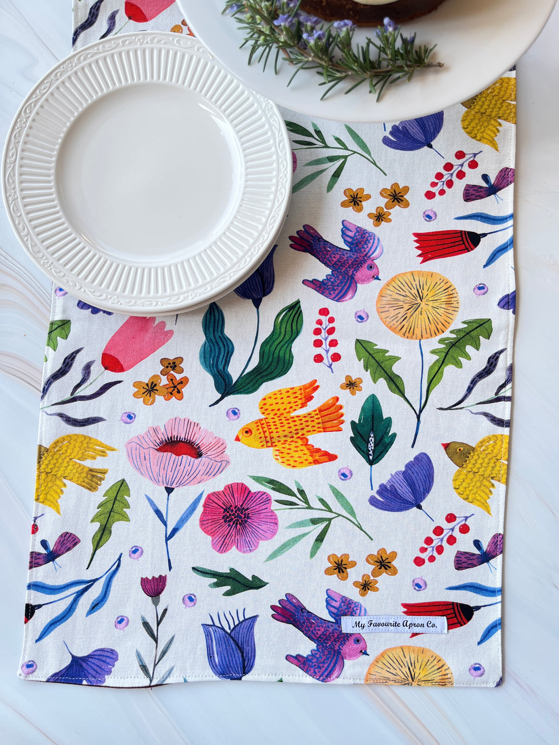 This Beautiful Table Runner has a Scandinavian Style