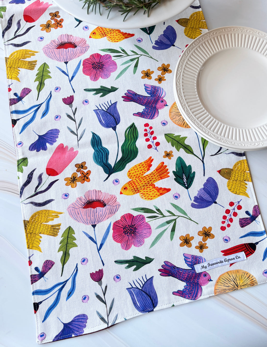 This Beautiful Table Runner has a Scandinavian Style