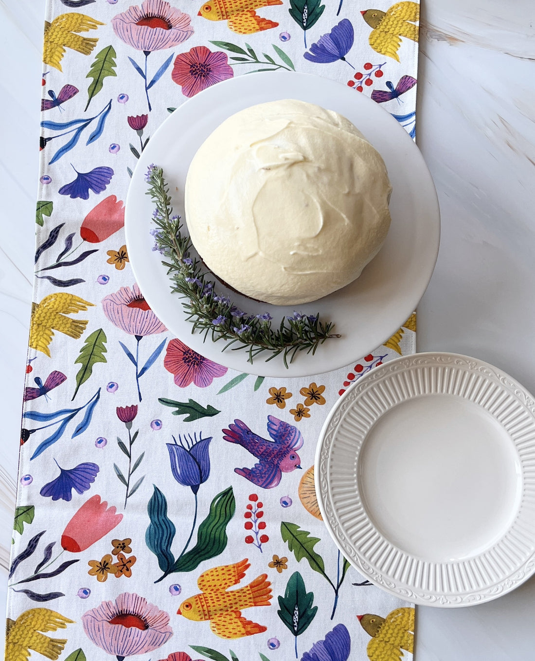 This Beautiful Table Runner has a Scandinavian Style