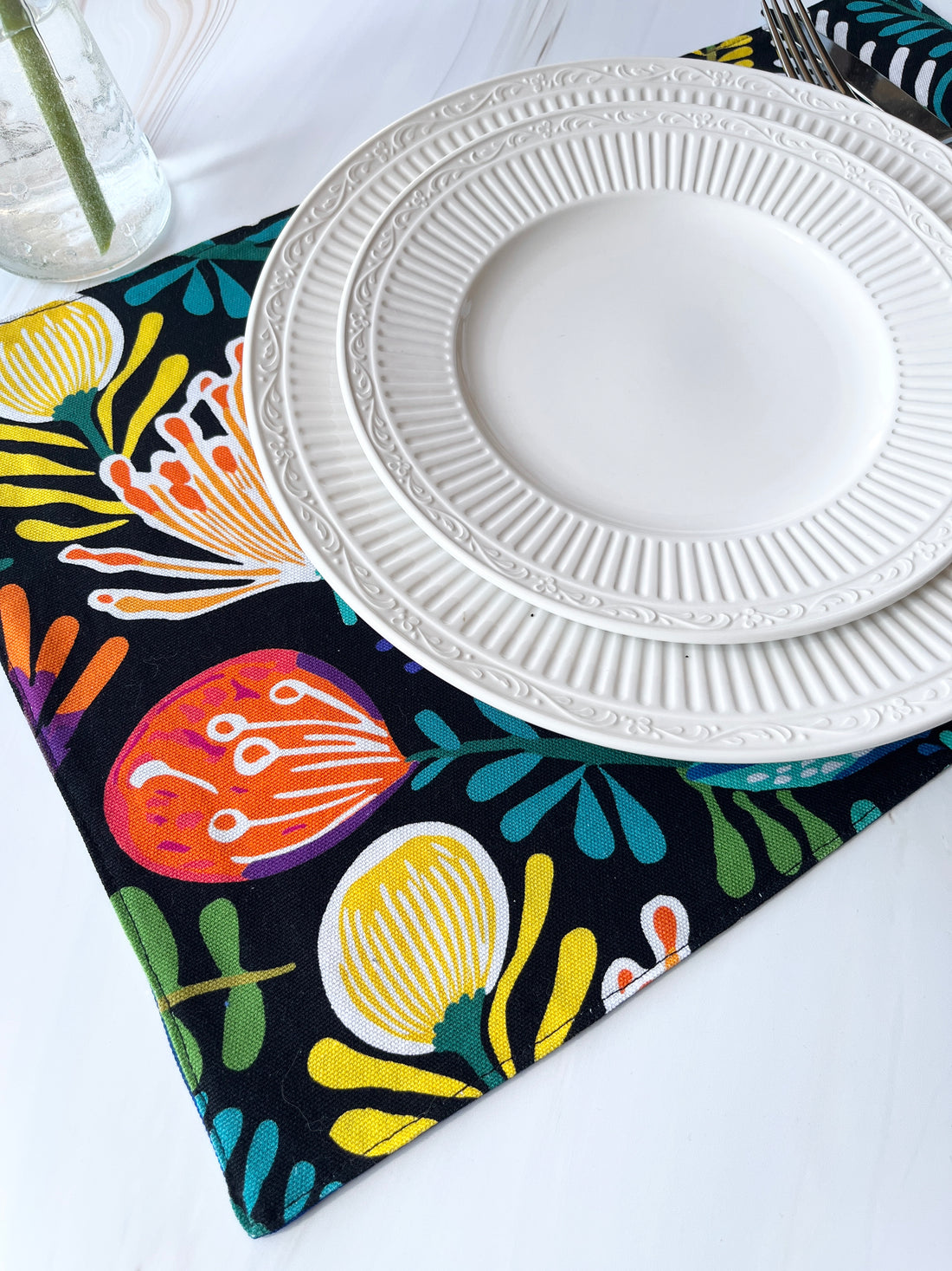 Colourful and Bright Cotton Placemats - Ideal for Messy Eaters