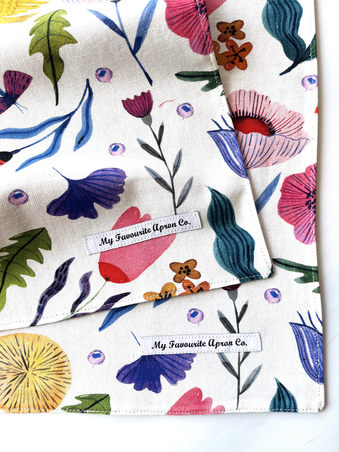 Birds and Flowers in Bright Colours Adorn These Cotton Placemats